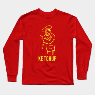 Retro Ketchup Bottle Long Sleeve T-Shirt